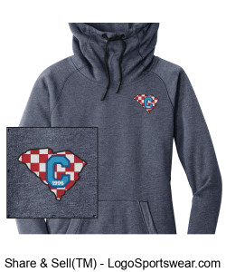 '96 Ladies Tri-Blend Fleece Pullover Hoodie (Class of 96 logo) Design Zoom